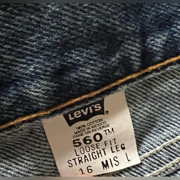 Levi’s | Missy Size 16 | Vintage 560 Loose Fit Straight Leg Blue Denim Jeans - Picture 4 of 4